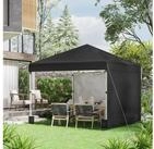 Outsunny Faltpavillon Pavillon UV-Schutz, mit 2 Seitenteilen, (Gartenpavillon,