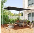 Outsunny Pavillon Pergola Terrassen&uuml;berdachung mit UV-Schutz, Sandsack, mit 4