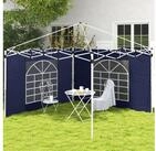 Outsunny Pavillonseitenteil Seitenplanen mit Fenster, T&uuml;r, 295x195 cm, f&uuml;r...