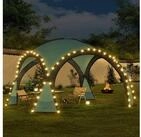 pro.tec Pavillon, &raquo;Gr&auml;storp&laquo; LED Partyzelt 3,45 x 3,45 x2,47 m Hellblau