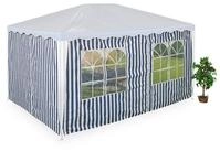 relaxdays Pavillonseitenteil Gestreifte Pavillon Seitenteile 2er Set, 400x200 cm
