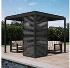 Mirador Pergola 1/3 Feste Lamellenwand 0.93m, (Packung, 1-tlg), Lamellenwand...