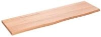 vidaXL Regal Wandregal Hellbraun 100x30x2 cm Massivholz Eiche Behandelt, 1-tlg.