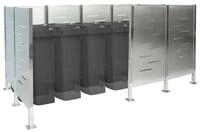 MCW M&uuml;lltonnenbox MCW-J55-G, Inkl. Bodenanker (4 St. je Pfosten), Vorrichtung...