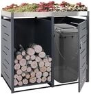 MCW M&uuml;lltonnenbox MCW-H40-B, Mit Kippvorrichtung, Abschlie&szlig;bar (Schl&uuml;ssel...
