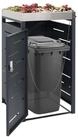 MCW M&uuml;lltonnenbox MCW-H40b-1, Mit Kippvorrichtung, PWasserablaufl&ouml;chern,