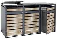 MCW M&uuml;lltonnenbox MCW-J81-3 (3 St), F&uuml;r drei M&uuml;lltonnen mit 80 bis 240 Liter