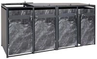 MCW M&uuml;lltonnenbox MCW-J82-4 (4 St), F&uuml;r 4 M&uuml;lltonnen mit 80 bis 240L