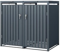 ML-DESIGN M&uuml;lltonnenbox M&uuml;llbox aus Stahl wetterfeste M&uuml;lltonnen Verkleidung