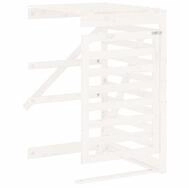vidaXL M&uuml;lltonnenbox Erweiterung f&uuml;r M&uuml;lltonnenbox Wei&szlig; Massivholz Kiefer