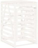 vidaXL M&uuml;lltonnenbox M&uuml;lltonnenbox Wei&szlig; 84x90x128,5 cm Massivholz Kiefer