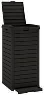 vidaXL M&uuml;lleimer Outdoor-M&uuml;lltonne Schwarz 41x41x86 cm Polypropylen