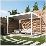 Weide Pergola Classic Pavillon Terrassen&uuml;berdachung Aluminium 3 x 4 M wei&szlig;,...