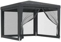 vidaXL Partyzelt, Pavillon mit 4 Mesh-Seitenw&auml;nden Anthrazit 3x3 m HDPE