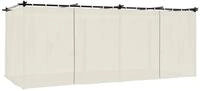 vidaXL Partyzelt Pavillon mit Vorh&auml;ngen Creme 6x3 m Stahl