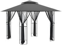 vidaXL Pavillon, Partyzelt mit Seitenw&auml;nden Anthrazit 300x300x270 cm Stahl