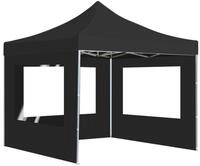 vidaXL Partyzelt, Profi-Pavillon Faltbar mit W&auml;nden Aluminium 3&times;3m Anthrazit