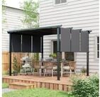 Outsunny Pergola Terassen&uuml;berdachung mit Seitenwand, BxTxH: 357x296x235 cm,