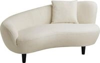 ATLANTIC home collection Chaiselongue Olivia, Nierenform-Sofa mit Zierkissen im