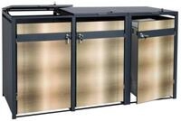 MCW M&uuml;lltonnenbox MCW-J82-3 (3 St), F&uuml;r 3 M&uuml;lltonnen mit 80 bis 240 Liter