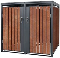 ML-DESIGN M&uuml;lltonnenbox M&uuml;llbox aus Stahl wetterfeste M&uuml;lltonnen Verkleidung