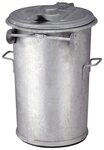 PROREGAL&reg; M&uuml;lltrennsystem Stahlverzinkter Abfallbeh&auml;lter, 90 Liter, H&ouml;he...