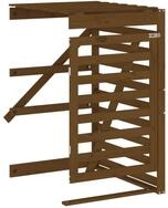 vidaXL M&uuml;lltonnenbox, Erweiterung f&uuml;r M&uuml;lltonnenbox Honigbraun Massivholz...