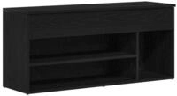 vidaXL Schuhschrank Schuhbank Schwarz Eichen-Optik 102x30,5x45 cm Holzwerkstoff