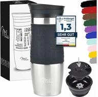 Milu Isolierflasche Isolierbecher schwarz 0,37 l