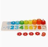 goki Lernspielzeug Sortierspiel Lerne Z&auml;hlen mit Zahnr&auml;dern (packung, 1-St., spar