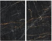 WENKO Herd-Abdeckplatte WENKO Herdabdeckplatten-Set MARMOR BHT 30x.80x52 cm schwarz
