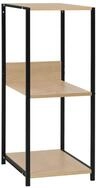 vidaXL B&uuml;cherregal Kleines B&uuml;cherregal Schwarz Eichefarben 33,5x39,6x79,7cm,...