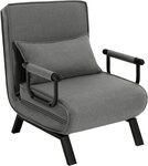Woltu Schlafsofa, 1 Teile, Schlafsessel 3 in 1, mit Bettfunktion, Sofabett G&auml;stebett