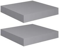 vidaXL Wandregal, Schweberegale 2 Stk. Grau 23x23,5x3,8 cm MDF
