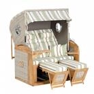 SonnenPartner Strandkorb Sonnenpartner Rustikal 305 Z Comfort XL 2-Sitzer Strandkorb