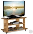 relaxdays TV-Regal TV Board fahrbar, Holzoptik