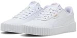 Sneaker PUMA "CARINA 30", Damen, Gr. 37, wei&szlig; (puma wei&szlig;, puma gold), Schuhe