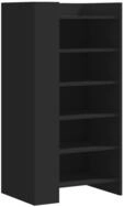 vidaXL Schuhregal Schuhschrank Schwarz 52x37,5x100 cm Holzwerkstoff, 1-tlg.
