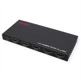 ROLINE 8K HDMI Switch, 4-fach Audio- & Video-Adapter, mit IR-Fernbedienung