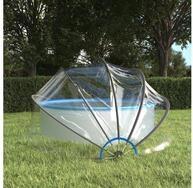 vidaXL Pool&uuml;berdachung, Pool-Kuppel Rund 376x188 cm PVC