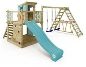 Wickey Spielturm Smart Surf &ndash; Abenteuer-Stelzenhaus mit Schaukel & Rutsche, Perfekt