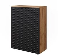 Vicco Midischrank Irma, Anthrazit gepunktet/Goldkraft Eiche, 60 x 81 cm (1-St)