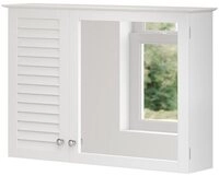 Vicco Badezimmerspiegelschrank Riad, Wei&szlig;, 68 x 49 cm mit 2 T&uuml;ren (1-St)