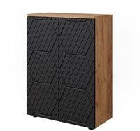 Vicco Midischrank Irma, Anthrazit mit Wabenstruktur/Anthrazit, 60 x 81 cm (1-St)