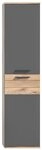 xonox.home Hochschrank Nox Oak Nachbildung Basalt Grau Melamin 37x152x24 cm