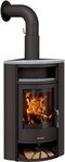 Oranier Kaminofen &raquo;Polar Eck&laquo; Stahl Schwarz, 6,5 kW, Zeitbrand, Eck-6,5 kW