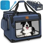 TRESKO Hunde-Transportbox Hundebox faltbar inkl. Leckmatte und Spatel bis 15,00 kg,