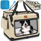 TRESKO Hunde-Transportbox Hundebox faltbar inkl. Leckmatte und Spatel bis 15,00 kg,
