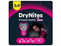 DryNites für Mädchen 8-15 Jahre, (3x9 Stück)