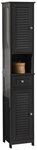 SoBuy Hochschrank FRG236, Badezimmerschrank schmal, Badkommode, verstellbare...